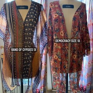 Lot of 10 Kimono Tops - Various Sizes (Brands/Sizes in images) - Plus Size